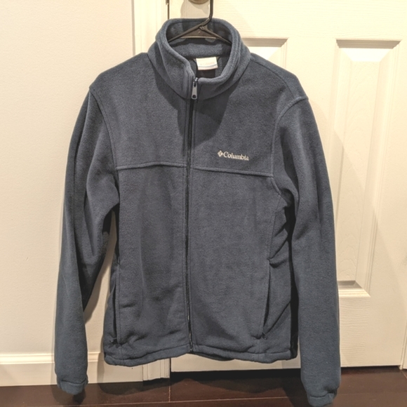 Columbia Men's Mountain Fleece Jacket Blue Size M Full Zipper - Picture 1 of 5
